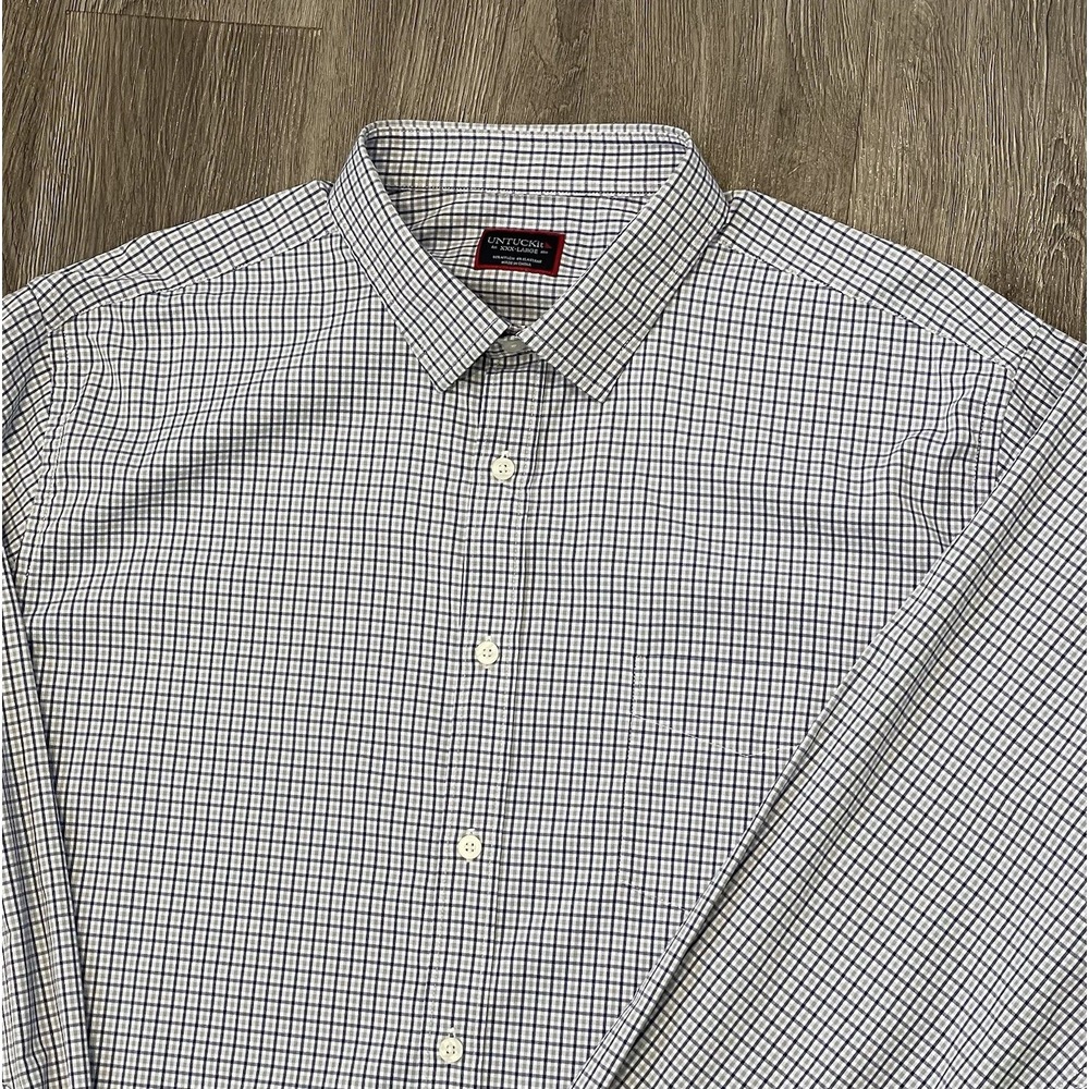 UNTUCKit Beaumont Shirt Men's 3XL Plaid‎ Long Sleeve Button Stretch Performance - Picture 2 of 9